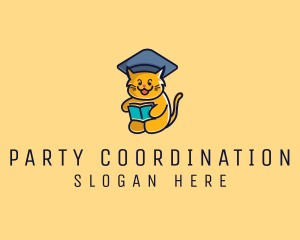 Cat School Graduation logo design