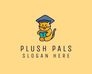 Cat School Graduation logo design