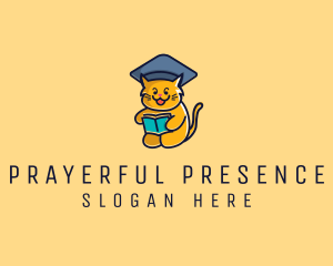 Cat School Graduation logo design