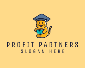 Cat School Graduation logo design