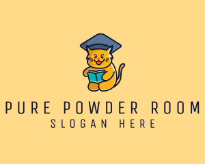 Cat School Graduation logo design