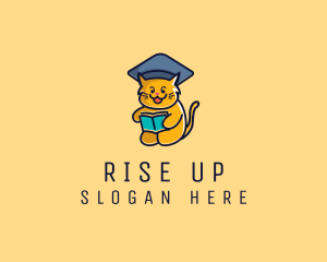 Cat School Graduation logo design