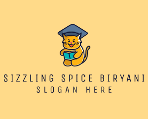 Cat School Graduation logo design