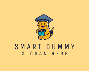 Cat School Graduation logo design