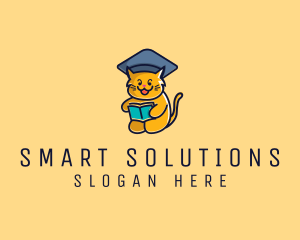 Cat School Graduation logo design