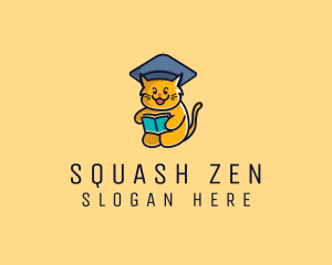 Cat School Graduation logo design