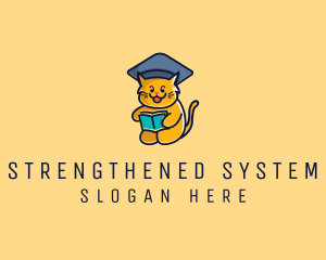 Cat School Graduation logo design