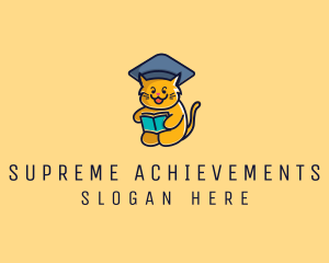 Cat School Graduation logo design