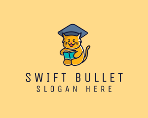 Cat School Graduation logo design