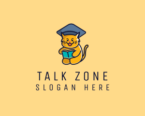 Cat School Graduation logo design