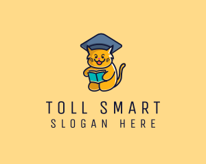 Cat School Graduation logo design