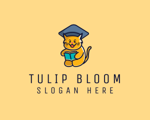 Cat School Graduation logo design