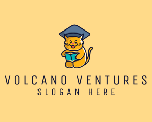 Cat School Graduation logo design