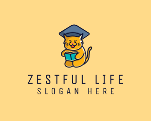 Cat School Graduation logo design