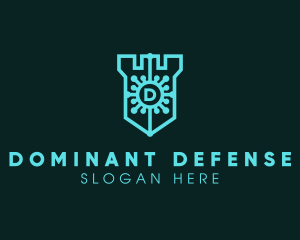 Virus Turret Defense logo design