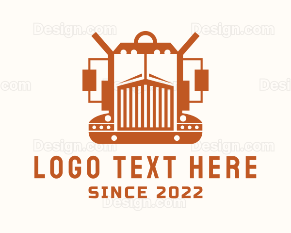 Trailer Truck Vehicle Logo