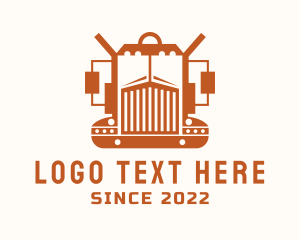 Trailer Truck Vehicle logo design