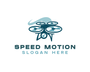 Drone Racing Quadcopter logo design