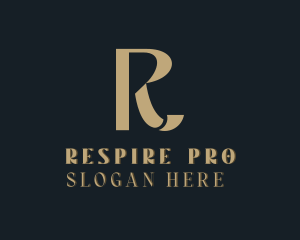 Luxury Upscale Boutique Letter R logo design