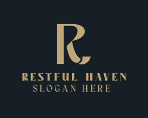 Luxury Upscale Boutique Letter R logo design