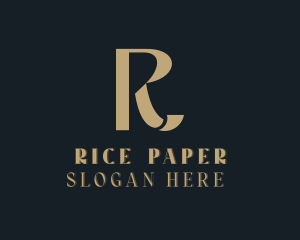 Luxury Upscale Boutique Letter R logo design