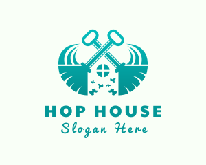 House Broom Housekeeping logo design