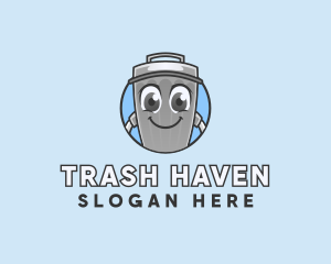 Trash Garbage Can logo design