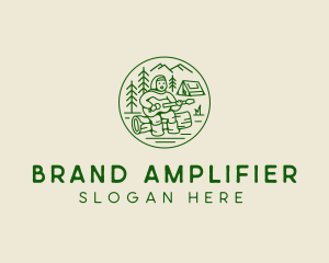 Forest Camp Music Singer  logo design