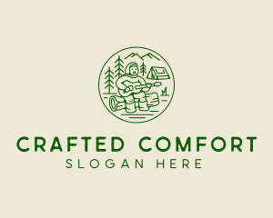 Forest Camp Music Singer  logo design