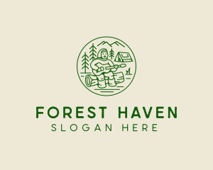 Forest Camp Music Singer  logo design