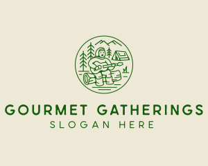 Forest Camp Music Singer  logo design