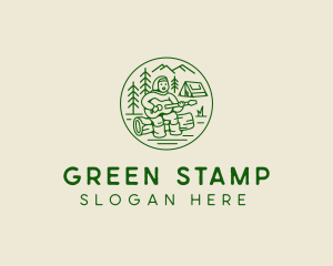 Forest Camp Music Singer  logo design