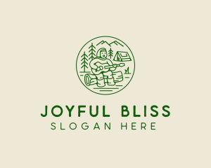 Forest Camp Music Singer  logo design