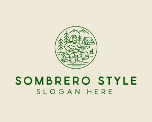 Forest Camp Music Singer  logo design