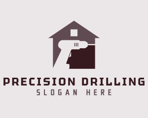 Drill Home Improvement Tool logo design