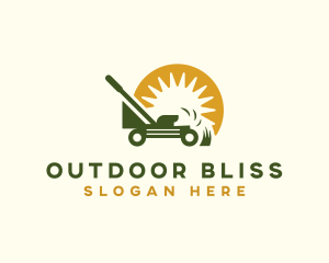 Lawn Mower Yard Maintenance logo design