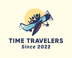 Family Traveler Plane logo design