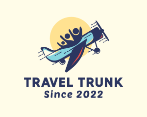 Family Traveler Plane logo design