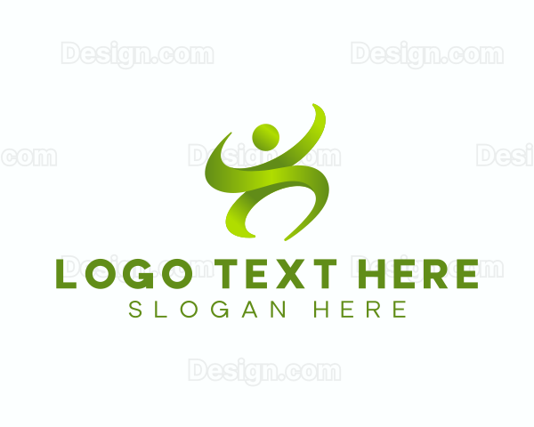 Wellness Yoga Human Logo