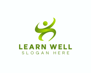 Wellness Yoga Human logo design