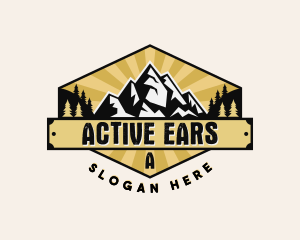 Forest Mountain Hiking logo design