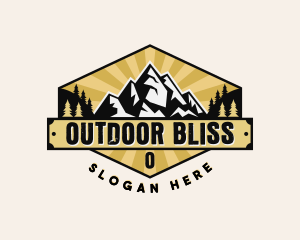 Forest Mountain Hiking logo design