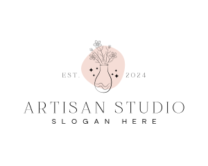 Flower Vase Pottery logo design