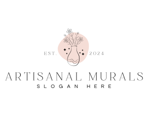 Flower Vase Pottery logo design