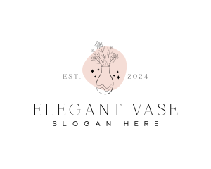 Flower Vase Pottery logo design