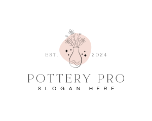 Flower Vase Pottery logo design