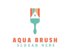 House Paint Brush logo design