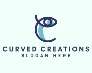 Vision Eye Letter C logo design