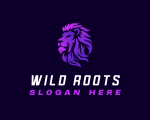 Wild Feline Lion logo design