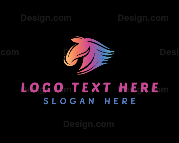 Gradient Horse Equestrian Logo